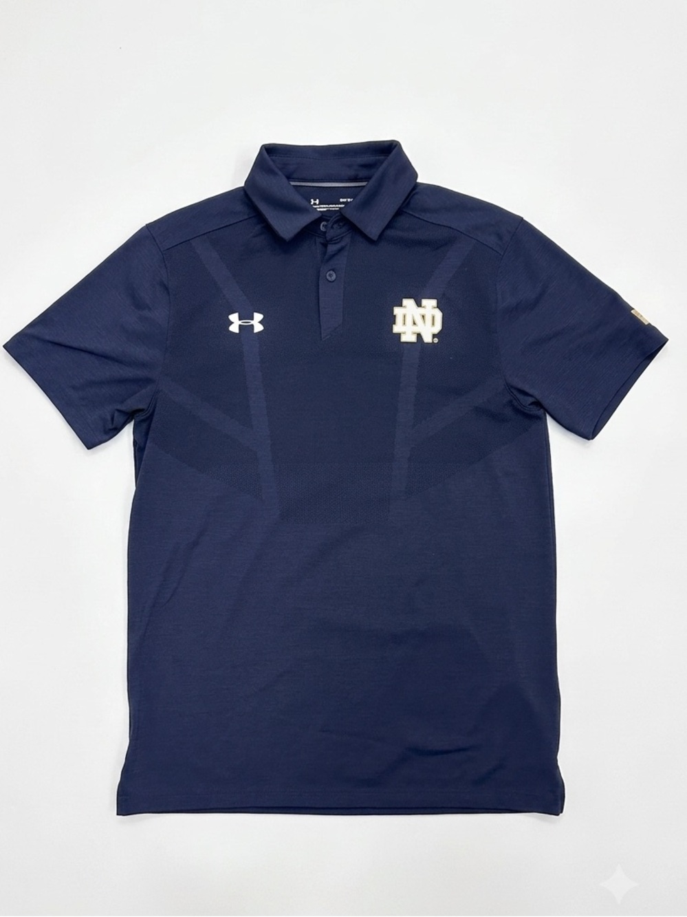 Under Armour Navy Notre Dame Sideline Polo Men's Small golf shirt